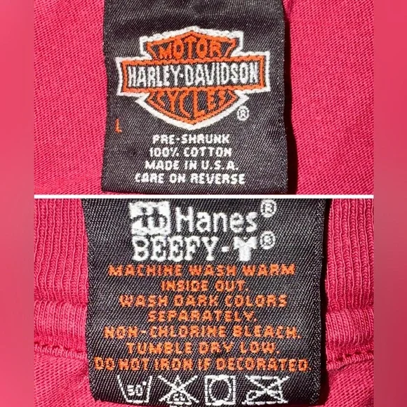 Harley-Davidson "Friends in Freedom" Vintage Lake Shore Waukegan Graphic Tee - Picture 6 of 6